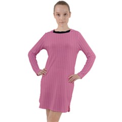 Aurora Pink - Long Sleeve Hoodie Dress by FashionLane