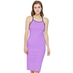 Bright Lilac - Bodycon Cross Back Summer Dress by FashionLane