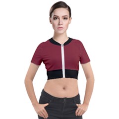 Antique Ruby - Short Sleeve Cropped Jacket by FashionLane