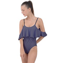 Dark Smoke Grey - Drape Piece Swimsuit by FashionLane