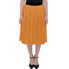 Deep Saffron - Classic Midi Skirt by FashionLane