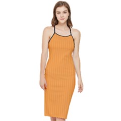 Deep Saffron - Bodycon Cross Back Summer Dress by FashionLane