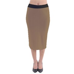 Coyote Brown - Velvet Midi Pencil Skirt by FashionLane