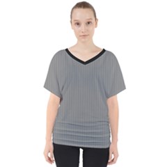 Just Grey - V-neck Dolman Drape Top by FashionLane