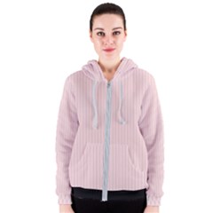 Pale Pink - Women s Zipper Hoodie by FashionLane