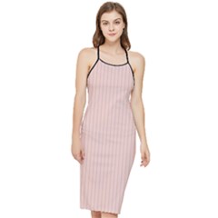 Pale Red - Bodycon Cross Back Summer Dress by FashionLane