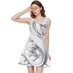 Dragon Lizard Vector Monster Inside Out Racerback Dress by HermanTelo