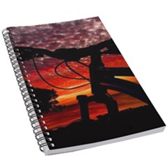 Mountain Bike Parked At Waterfront Park003 5 5  X 8 5  Notebook by dflcprintsclothing