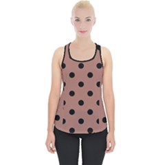 Large Black Polka Dots On Blast-off Bronze - Piece Up Tank Top by FashionLane
