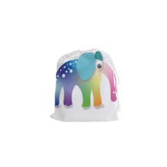 Illustrations Elephant Colorful Pachyderm Drawstring Pouch (xs) by HermanTelo