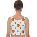 Tangerines Photo Motif Pattern Design Velvet Crop Top View2