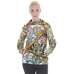The Illustrated Alphabet - Z - By Larenard Women s Hooded Pullover by LaRenard