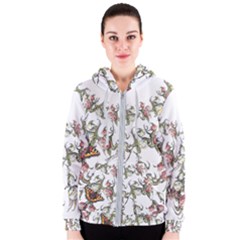 Lady Of The Flowers - By Larenard Women s Zipper Hoodie by LaRenard