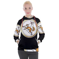 Fox & Sparrow - Logo On Black - By Larenard Women s Hooded Pullover by LaRenard
