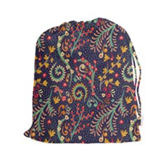 Pretty Baatik Print Drawstring Pouch (2xl) by designsbymallika