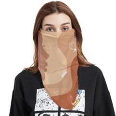 Online Woman Beauty Brown Face Covering Bandana (triangle) by Mariart