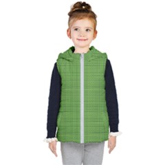 Green Knitting Kids  Hooded Puffer Vest by goljakoff