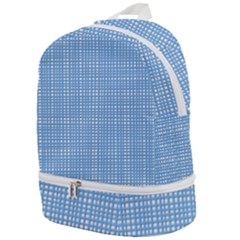Blue Knitting Zip Bottom Backpack by goljakoff