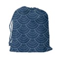 Blue sashiko Drawstring Pouch (2XL) View2