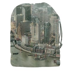 Lujiazui District Aerial View, Shanghai China Drawstring Pouch (3xl) by dflcprintsclothing