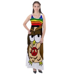  Rainbow Stoner Owl Sleeveless Velour Maxi Dress by IIPhotographyAndDesigns