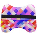 Squares Pattern Geometric Seamless Head Support Cushion View2