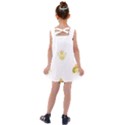 Cute Delicate Seamless Pattern With Little Princesses In Scandinavian Style With Texture Of Natural Kids  Cross Back Dress View2