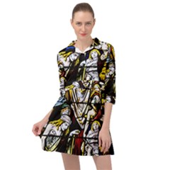 Christian Window Glass Art Print Mini Skater Shirt Dress by dflcprintsclothing