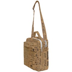 Antique Newspaper 1888 Crossbody Day Bag by ArtsyWishy