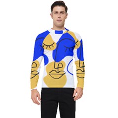 Evening Mood Face Drawing Men s Long Sleeve Rash Guard by ArtsyWishy