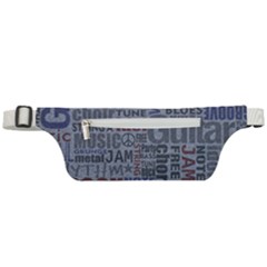 Dark Denim With Letters Active Waist Bag by ArtsyWishy