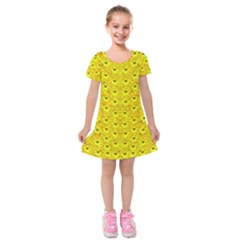 Flowers From Heaven  With A Modern Touch Kids  Short Sleeve Velvet Dress by pepitasart