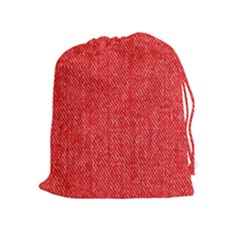 Red Denim Design  Drawstring Pouch (xl) by ArtsyWishy