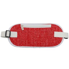 Red Denim Design  Rounded Waist Pouch by ArtsyWishy