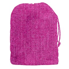 Pink Denim Design  Drawstring Pouch (3xl) by ArtsyWishy