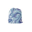 Blue Vivid Marble Pattern Drawstring Pouch (Small) View2