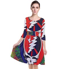 Grateful Dead - Quarter Sleeve Waist Band Dress by Sapixe