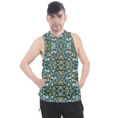 Stones Ornament Mosaic Print Pattern Men s Sleeveless Hoodie by dflcprintsclothing