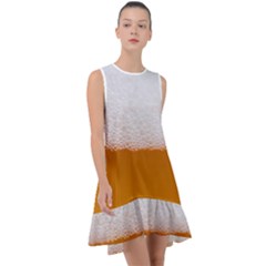 Beer Foam Bubbles Alcohol  Glass Frill Swing Dress by Amaryn4rt