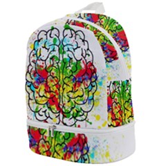 Brain Mind Psychology Idea Hearts Zip Bottom Backpack by Amaryn4rt