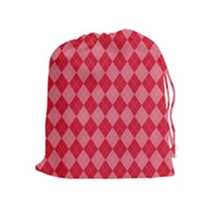 Red Diamonds Drawstring Pouch (xl) by ArtsyWishy