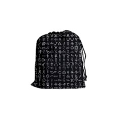 Alchemical Symbols - Collected Inverted Drawstring Pouch (small) by WetdryvacsLair