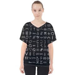 Hobo Signs Collected Inverted V-neck Dolman Drape Top by WetdryvacsLair
