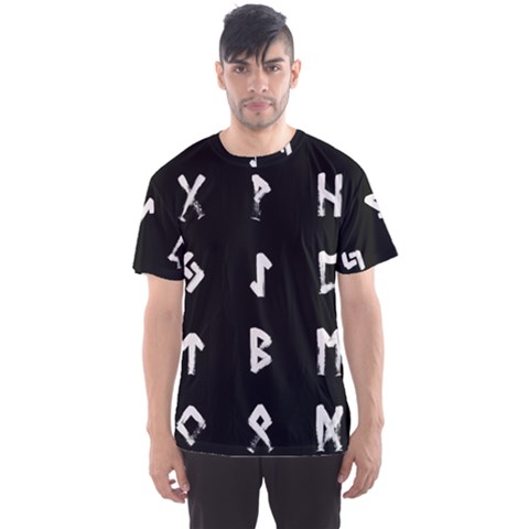Elder Futhark Rune Set Collected Inverted Men s Sport Mesh Tee by WetdryvacsLair