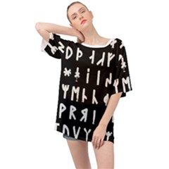Complete Dalecarlian Rune Set Inverted Oversized Chiffon Top by WetdryvacsLair