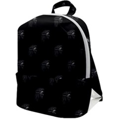 Arfican Head Sculpture Motif Print Pattern Zip Up Backpack by dflcprintsclothing
