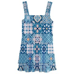 Ceramic Tile Pattern Kids  Layered Skirt Swimsuit by designsbymallika