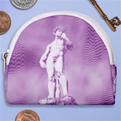 Modul Statue Greek Athlete Vaporwave Horseshoe Style Canvas Pouch by GrenarLab