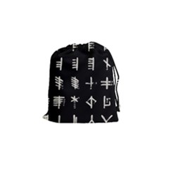 Ogham Rune Set Complete Inverted Drawstring Pouch (small) by WetdryvacsLair