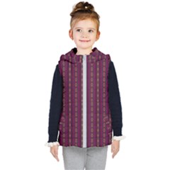 Maroon Sprinkles Kids  Hooded Puffer Vest by Sparkle